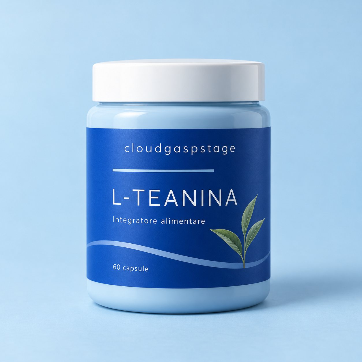 Barattolo di L-teanina, integratore alimentare, 60 capsule