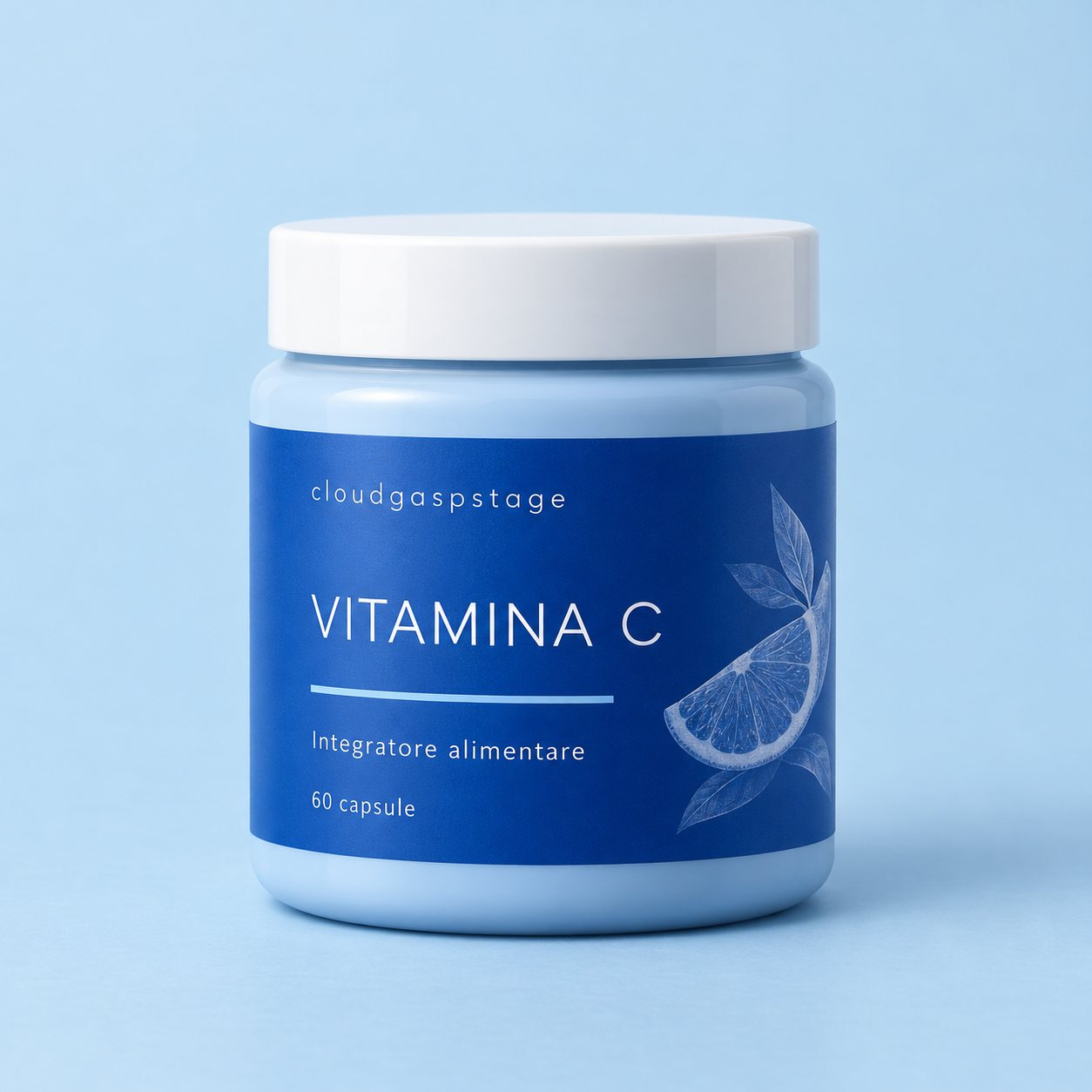 Barattolo di Vitamina C, integratore alimentare, 60 capsule